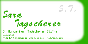 sara tagscherer business card